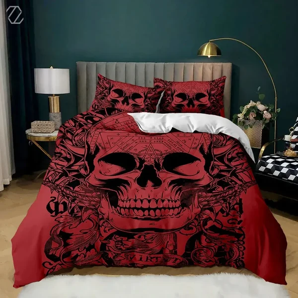Versatile Skull Duvet Cover Secure