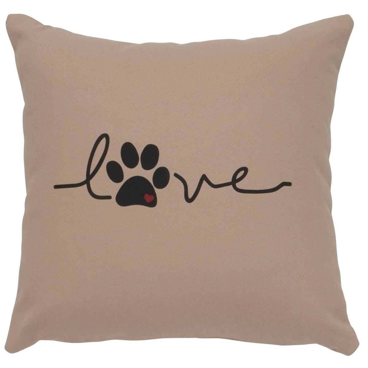 Fine Crafted quot Love Paw quot Image Pillow - Cotton Alabaster Outstanding