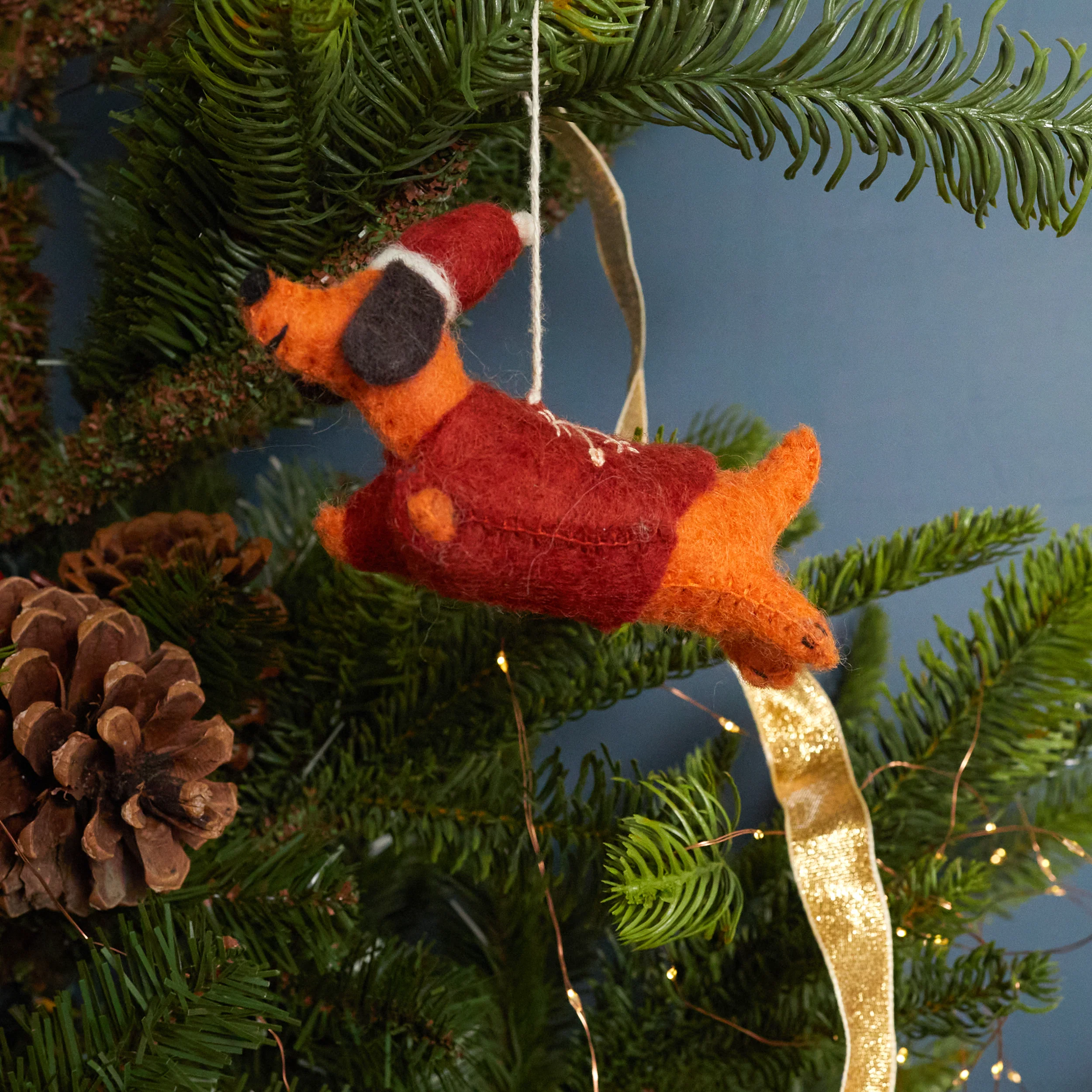 Safe Fido Ornament - Wiener Crafted