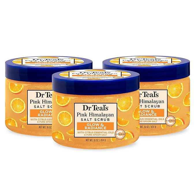 Easy-to-Use Dr Teal's Pink Himalayan Salt Body Scrub Glow Radiance Original Design