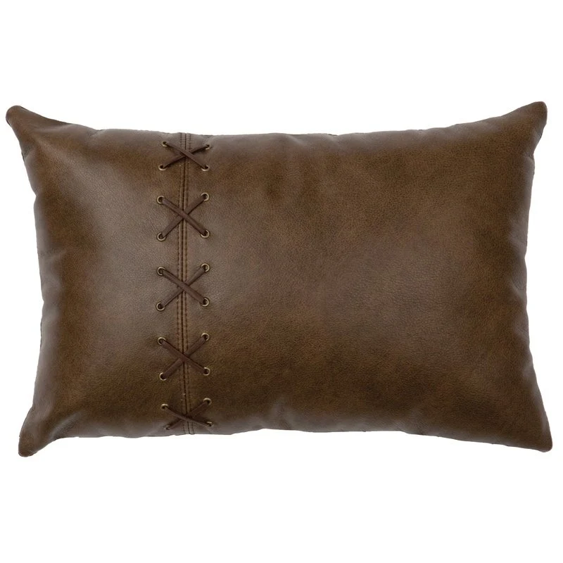 Powerful Caribou Leather Pillow II 12x18 Healthy