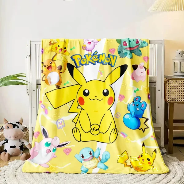 Excellent Pokemon Throw Blanket Green
