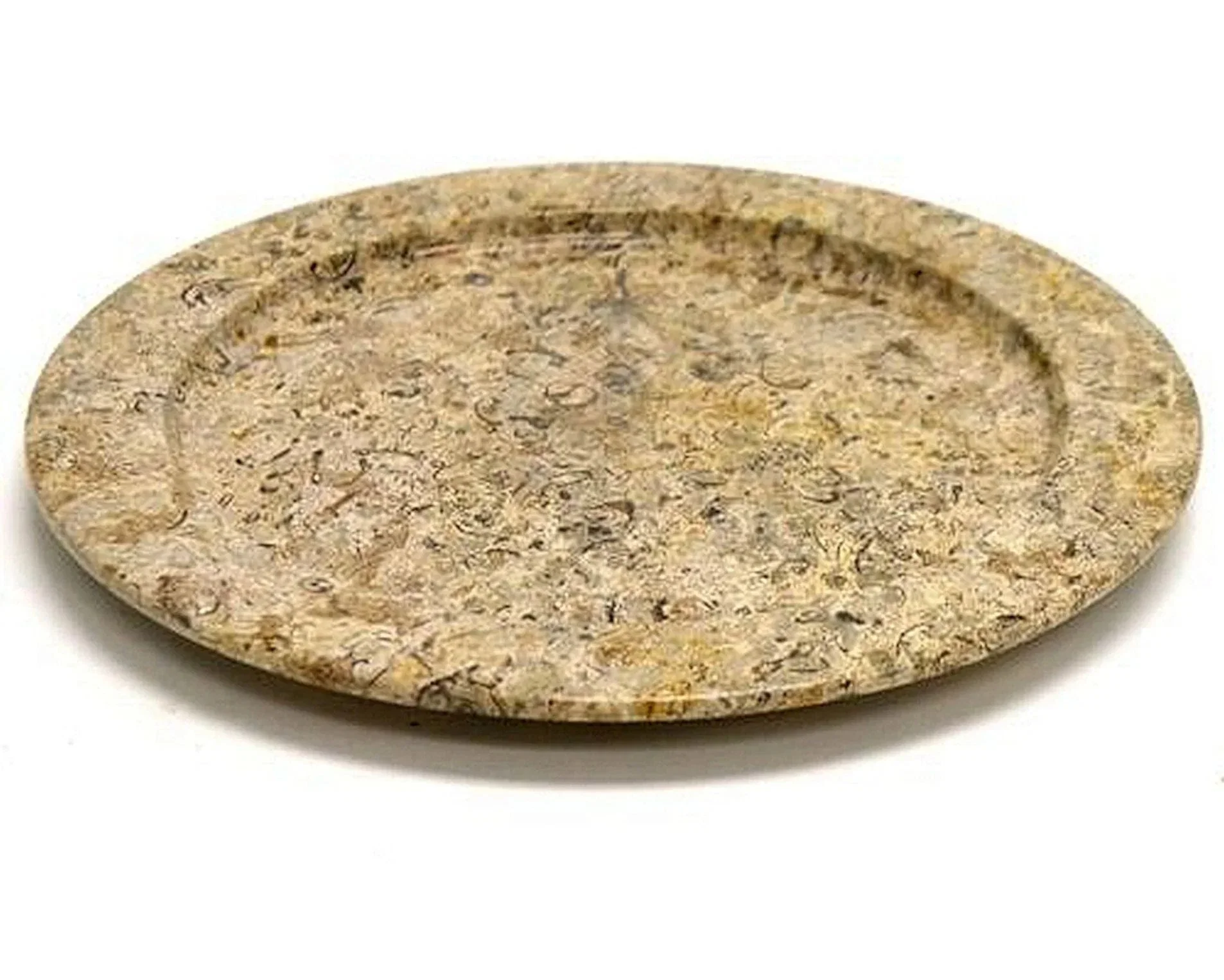 Fine Crafted Fossil Stone 12-inch Serving Plate Exclusive