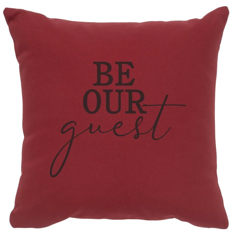 Elegant quot Be Our Guest quot Image Pillow 16x16 First-Class