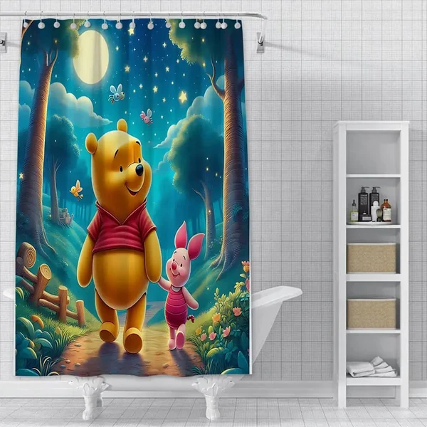 Luxury Winnie the Pooh Shower Curtain Modern
