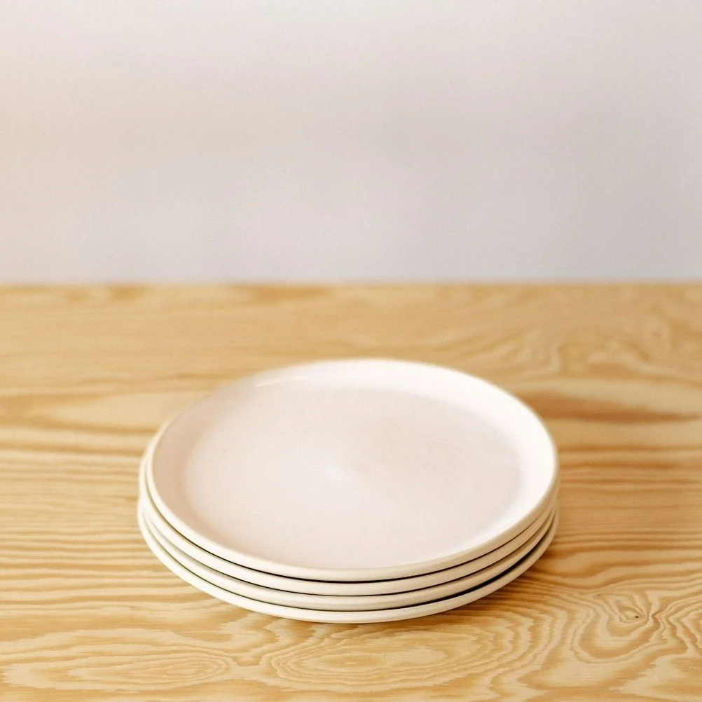 Trendy Treves Side Plate White Set of 4 Fashionable