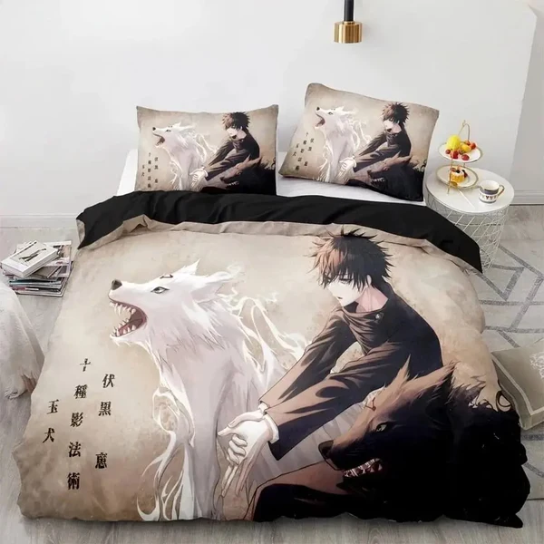 Stylish Anime Jujutsu Kaisen Megumi Fushiguro Quilt Cover Pure