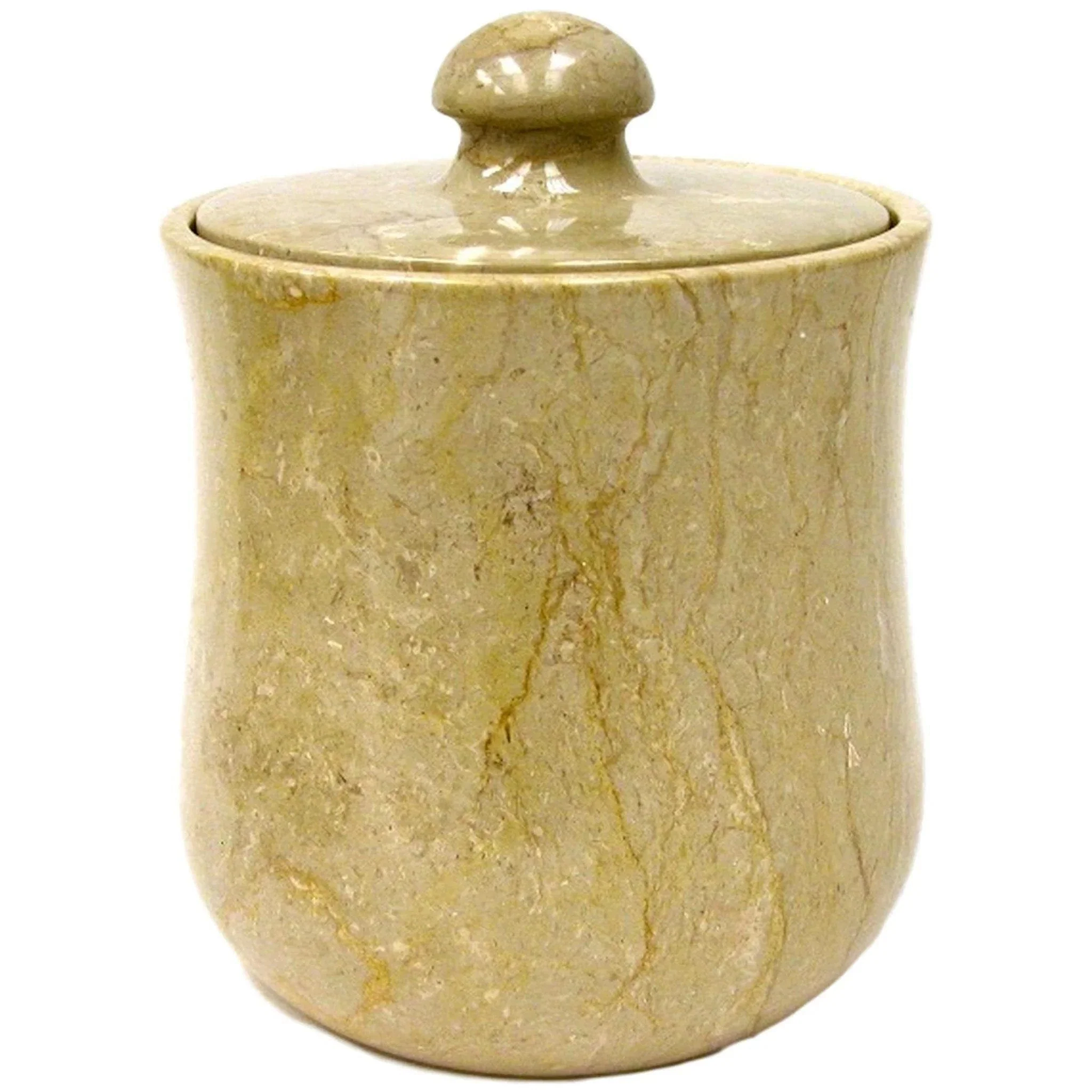Original Kitchen Canisters Sahara Beige Marble 9-Inch Modern Kitchen Canister Efficient