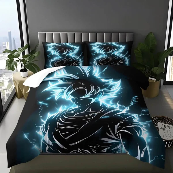 Practical Anime Dragon Ball Z Goku Super Saiyan Doona Cover Minimalist