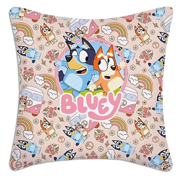 Refined Bluey Cartoon Cushion Cover Contemporary