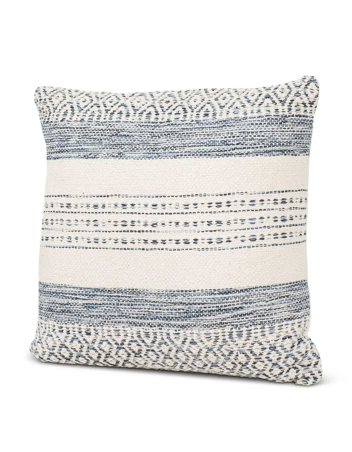 Superior Pillow Case - Handwoven in indigo Stripes Design Exclusive