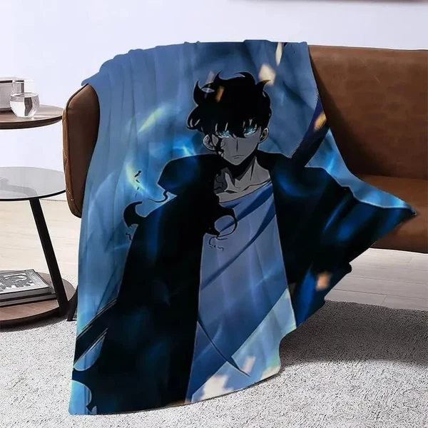 Traditional Anime Solo Leveling Throw Blanket Solid