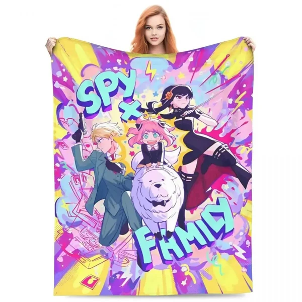 Elegant Anime Spy X Family Throw Blanket Fast