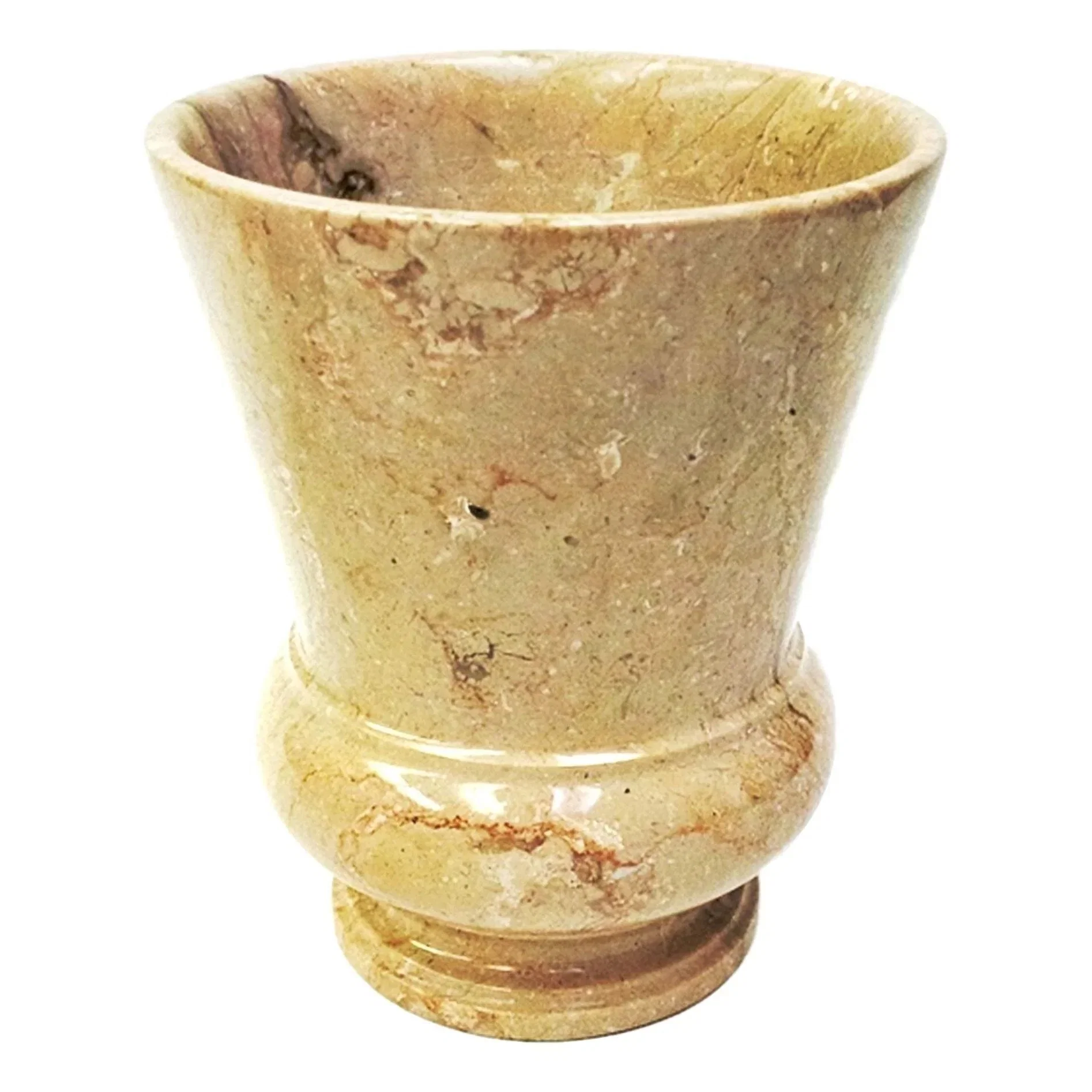 Clean Sahara Beige Marble Wastebasket of Mediterranean Collection Comfortable