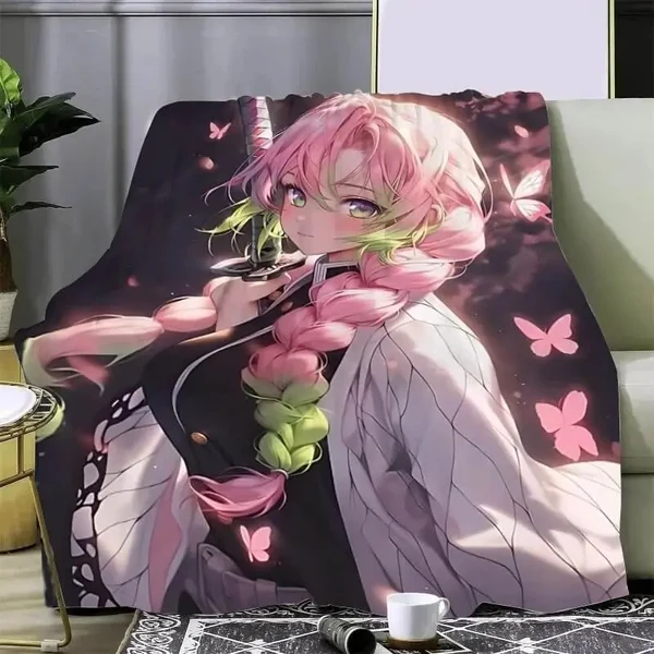 Eco-Friendly Demon Slayer Mitsuri Throw Blanket Powerful