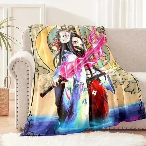 Classic Anime Demon Slayer Nezuko Throw Blanket Stylish