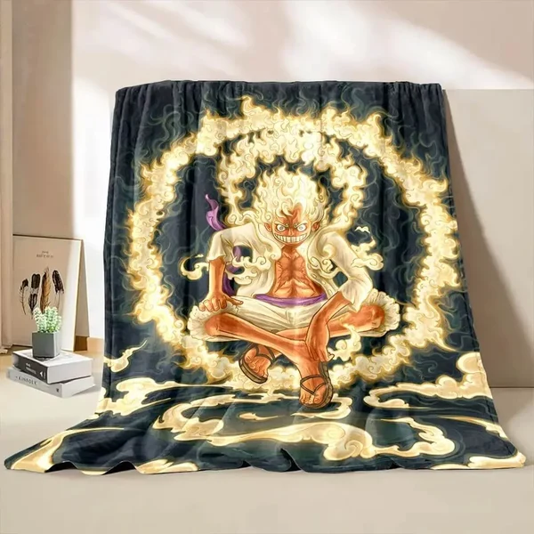 Durable Anime One Piece Luffy Throw Blanket Organic