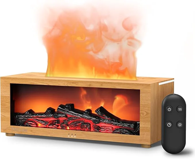 Sustainable TMEHM Fireplace Flame Air Diffuser Humidifier 7 Colors Aromatherapy Essential Optimized