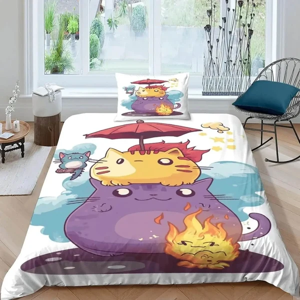 Clean My Neighbor Totoro Doona Cover Detailed