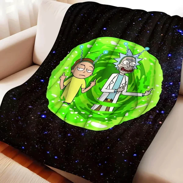 High-Quality Rick and Morty Throw Blanket First-Class