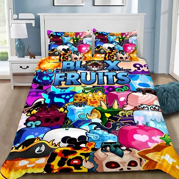 Sustainable Roblox Blox Fruits 3D Doona Cover Secure