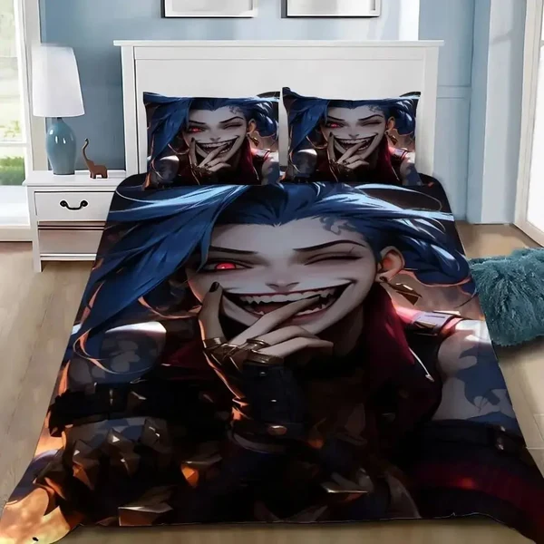 Pure Anime Arcane Jinx 3D Quilt Cover Smart