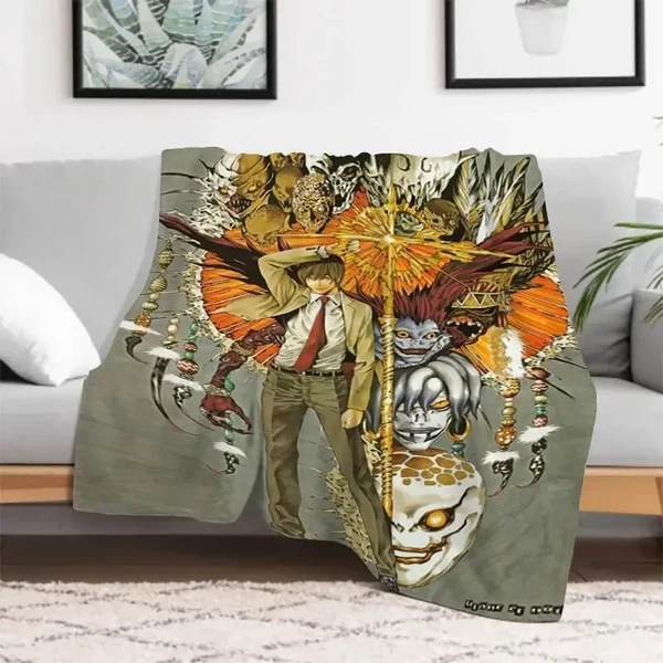 Genuine Death Note Kira Throw Blanket Modern