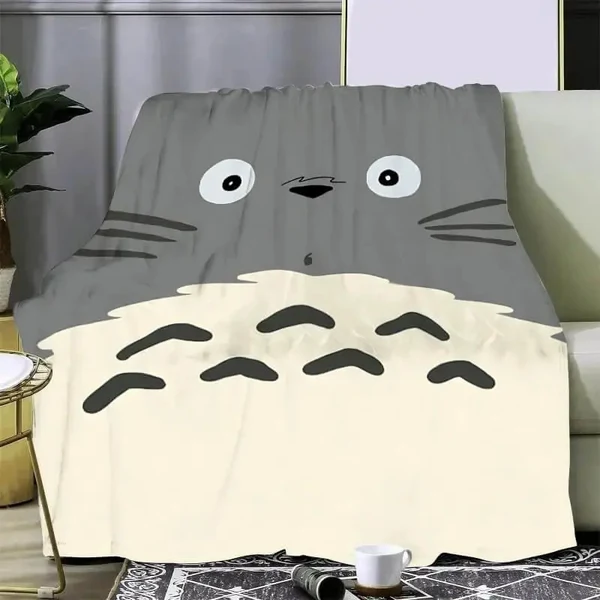 Casual Happy Totoro Throw Blanket Secure