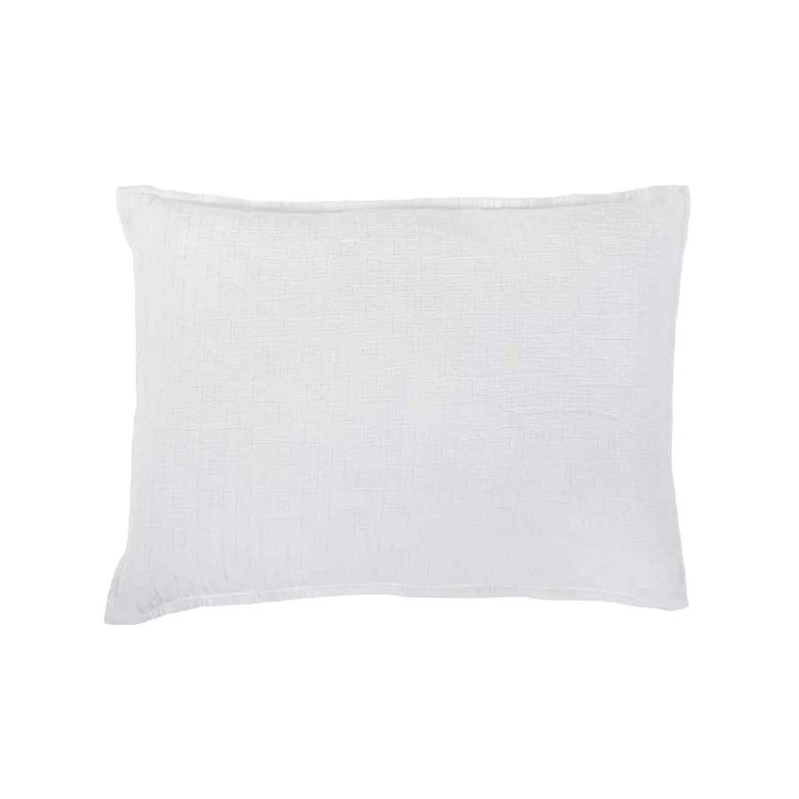 Sophisticated Ojai Standard Sham White Natural