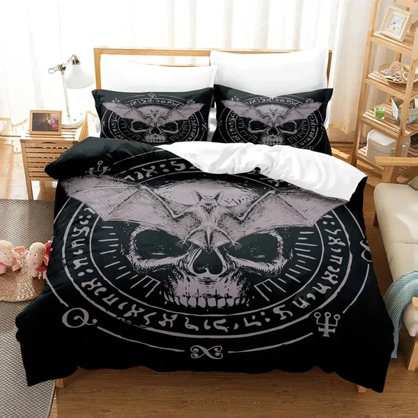 Artisan Sugar Skull Quilt Cover Practical