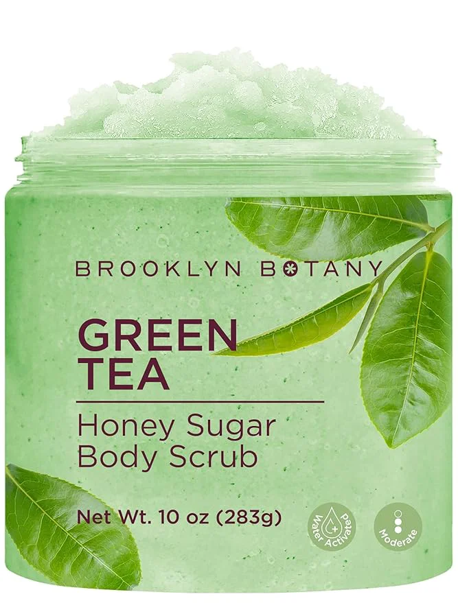 Lightweight Brooklyn Botany Green Tea Honey Sugar Scrub Environmentally Friendly