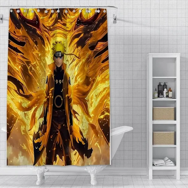Exclusive Naruto 3D Shower Curtain Durable