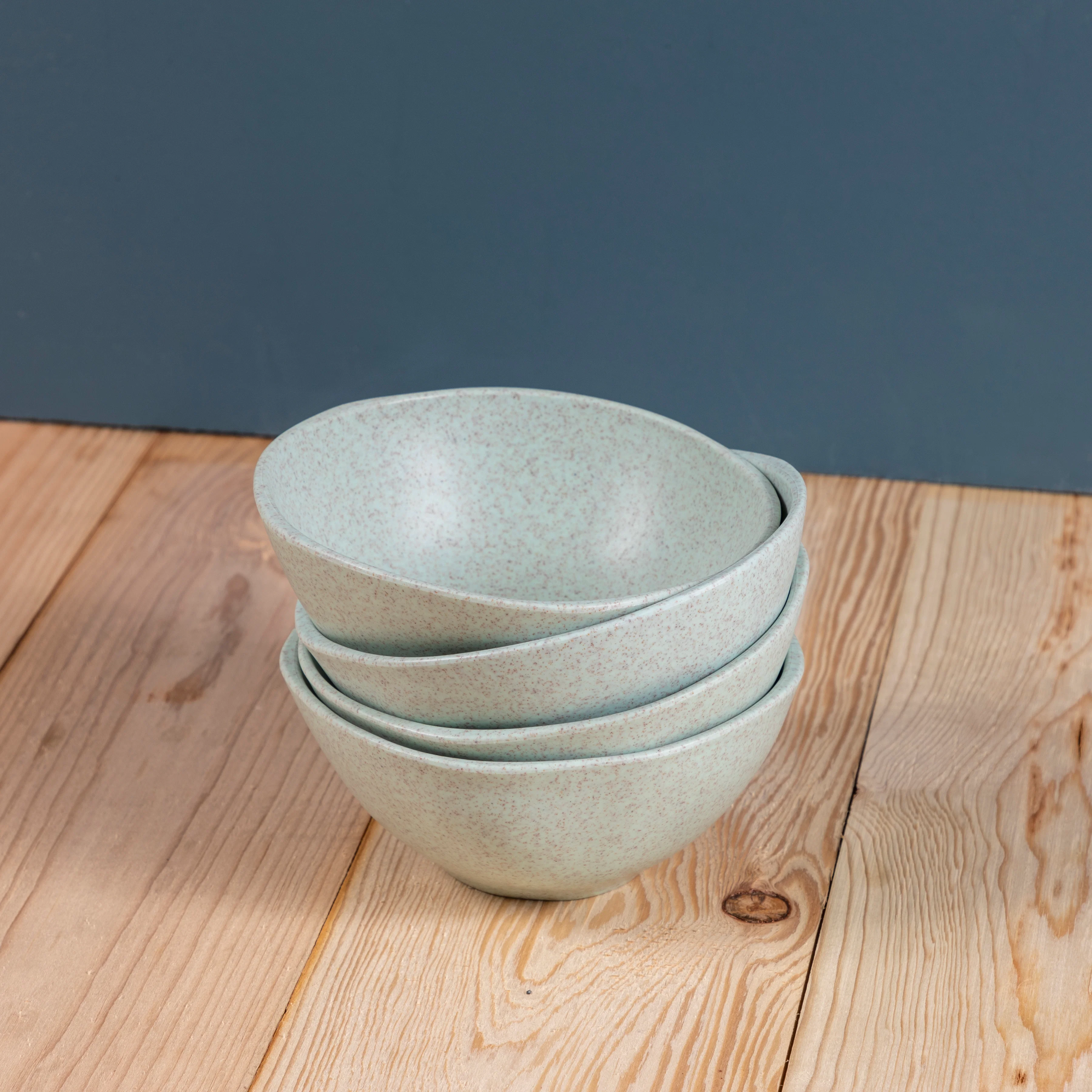 Sophisticated Al Fresco Organic Soup Ce Bowl Sage Green Set of 4 Practical