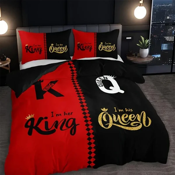 High-Grade King amp Queen Crown Quilt Cover Soft