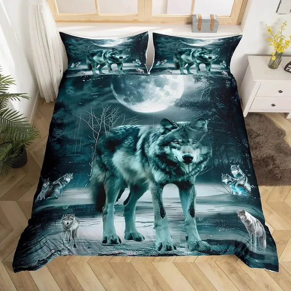 Comfortable Moon Wolf Bedding Set Official