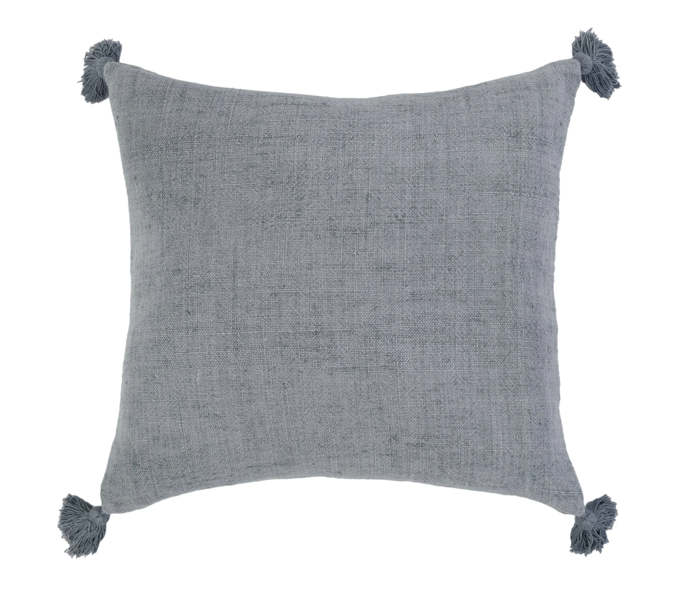 Selected Montauk Square Pillow with Tassels Ocean Modern