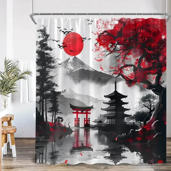 Pure Japanese Cherry Blossom Shower Curtain Prestigious