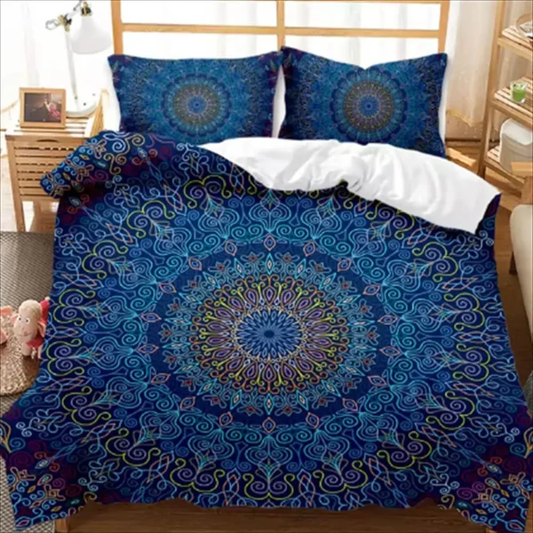 Fine Crafted Bohemian Mandala Quilt Cover Elegant