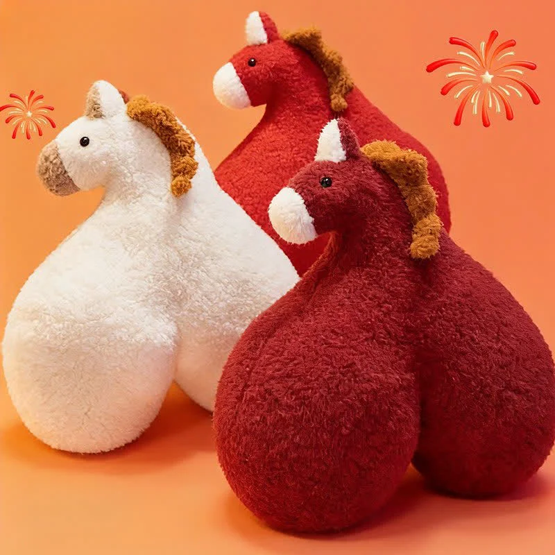 Proven Ownkoti Creative Horse Shaped Fluffy Sherpa Plush Pillow Trusted