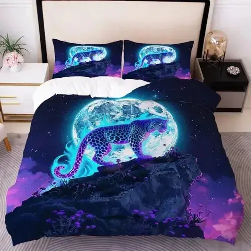 First-Class 3D Leopard Quilt Cover User-Friendly
