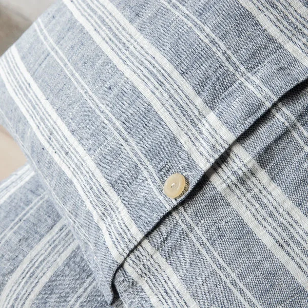 Innovative Multistripe Rectangular Pillow Indigo Traditional
