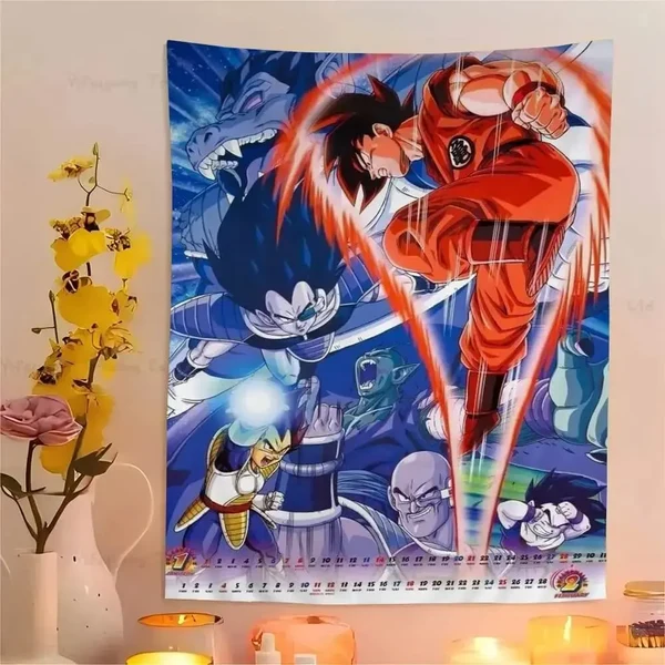 Excellent Goku Vegeta Wall Tapestry Refined