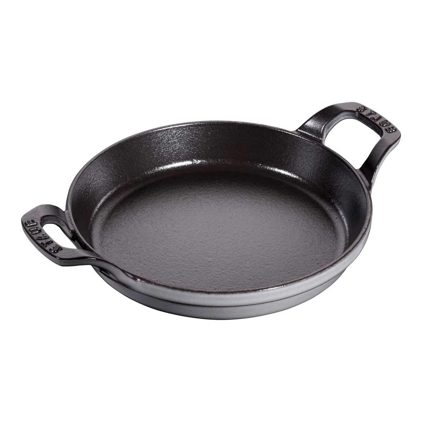 Authentic Staub Round Gratin Baking Dish 7.5 quot Graphite Grey World-Class