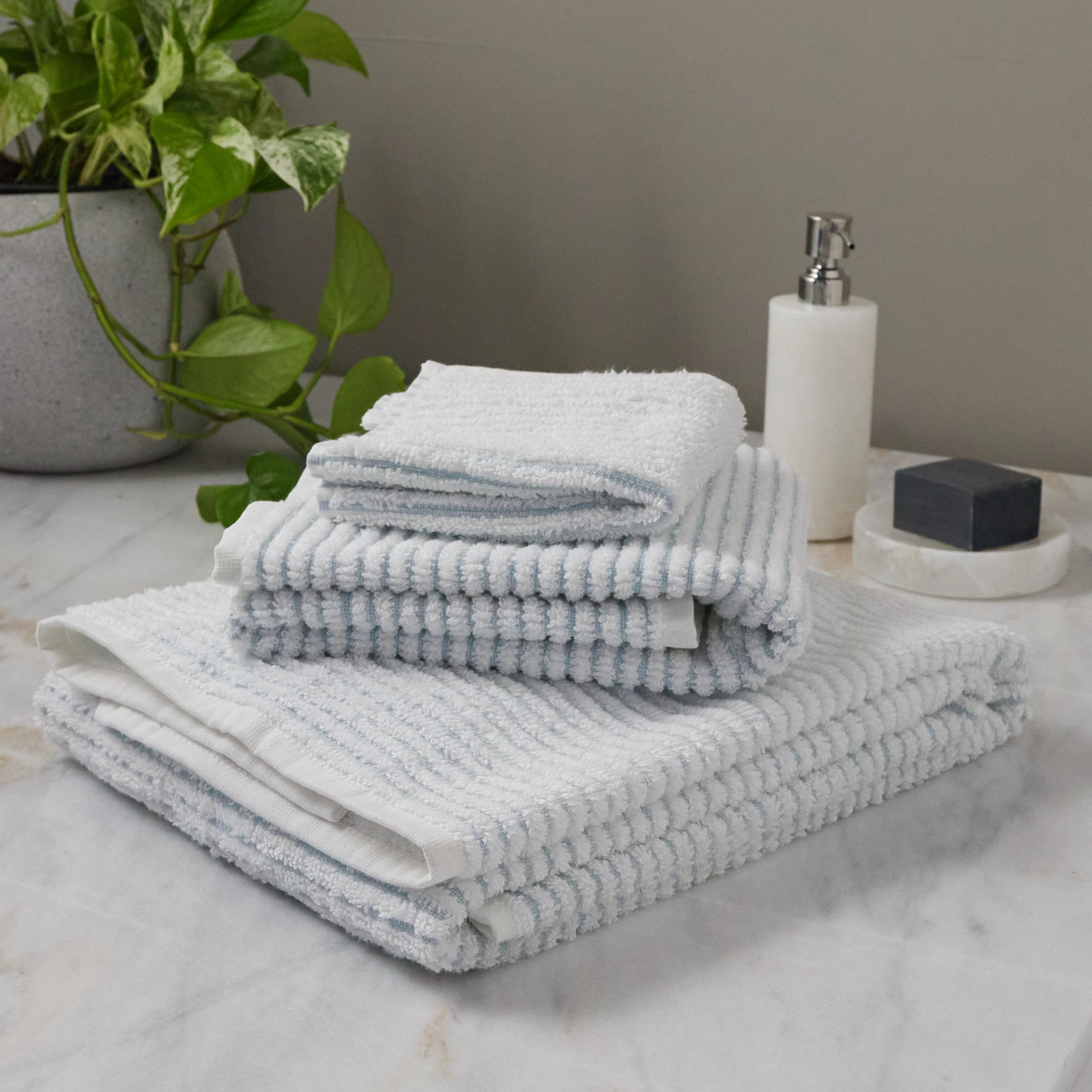 Sustainable Sullivan Washcloth Sterling Blue Elite