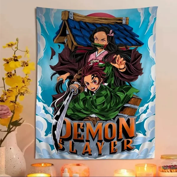 Innovative Nezuko amp Tanjiro Anime Fabric Poster Efficient