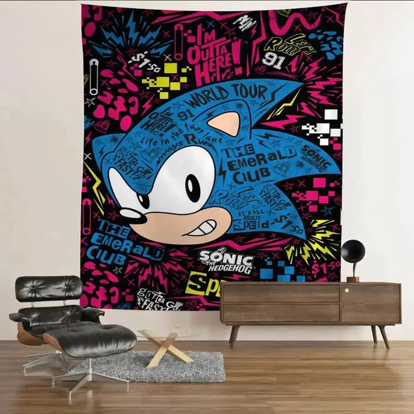 Prestigious Sonic The Hedgehog Tapestry Carefully Designed
