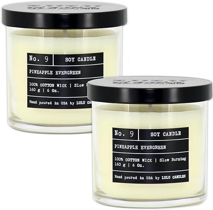 Outstanding Lulu Candles Pineapple Evergreen Luxury Scented Soy Jar Candle Hand Reusable