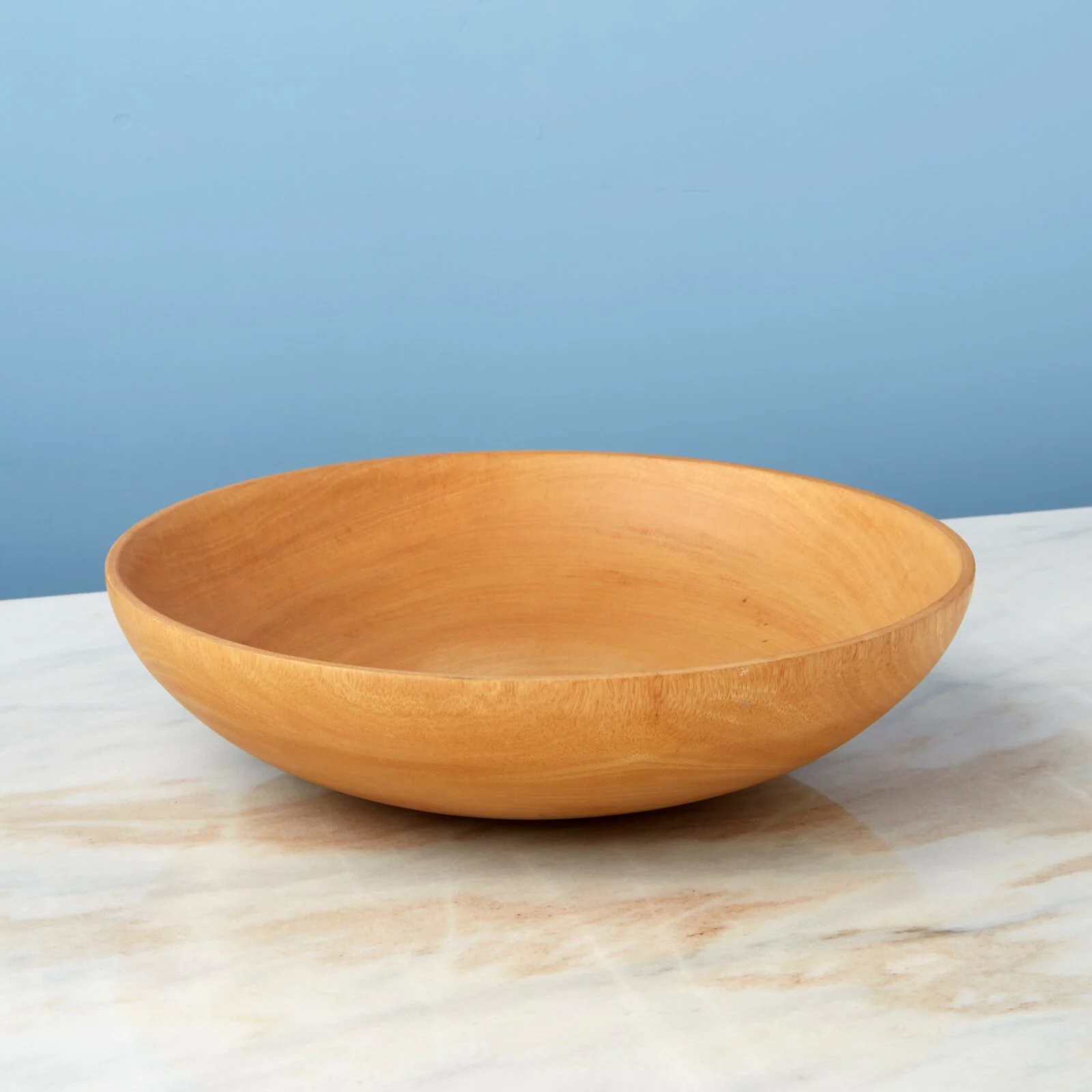 User-Friendly Kiln Mango Wood Shallow Bowl Stylish