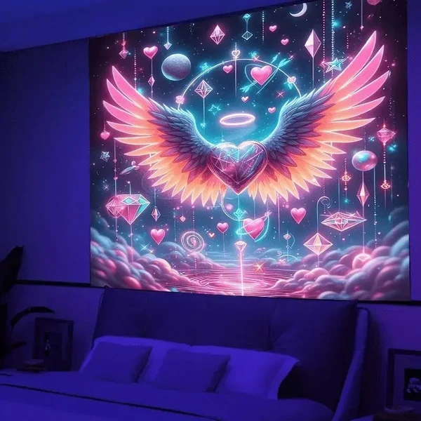 Long-Lasting Galaxy Boho Panel – Neon Heart amp Butterfly Burst Solid