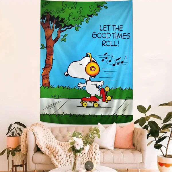 Relaxed Snoopy Tapestry Elegant